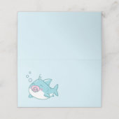 かわいいサメ赤ちゃんシャワーかわいいピンクガール プレイスカード (外部開封)