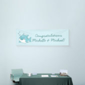 かわいいサメ赤ちゃんシャワーかわいいブルーボーイ 横断幕 (トレードショー)