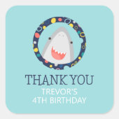 かわいいサメ スクエアシール (正面)