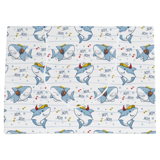 かわいいサメ ラージペーパーバッグ (正面)