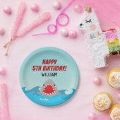 かわいいサメ | 男の子の誕生日パーティー ペーパープレート (パーティー)