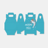 かわいいサメin海子供の誕生日パーティー フェイバーボックス (折り畳みなし)