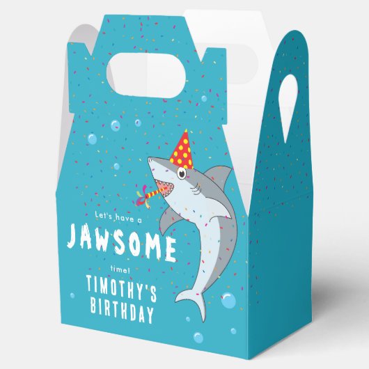 かわいいサメin海子供の誕生日パーティー フェイバーボックス (オープン)