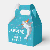 かわいいサメin海子供の誕生日パーティー フェイバーボックス (正面サイド)