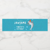 かわいいサメin海子供の誕生日パーティー ペットボトルラベル (シングルラベル)