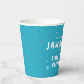 かわいいサメin海子供の誕生日パーティー 紙コップ (正面)