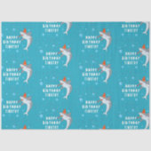 かわいいサメin海子供の誕生日パーティー 薄葉紙 (正面)