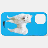 かわいいサモエドのキャラクターiPhone iPadケース Case-Mate iPhoneケース (裏面 (横))