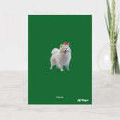 かわいいサモエド犬のクリスマス カード (裏面)