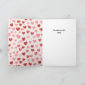 かわいいサモエド犬の尻尾を鳴らす シーズンカード (内部)