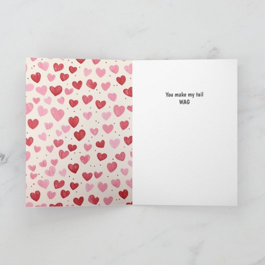 かわいいサモエド犬の尻尾を鳴らす シーズンカード (内部)