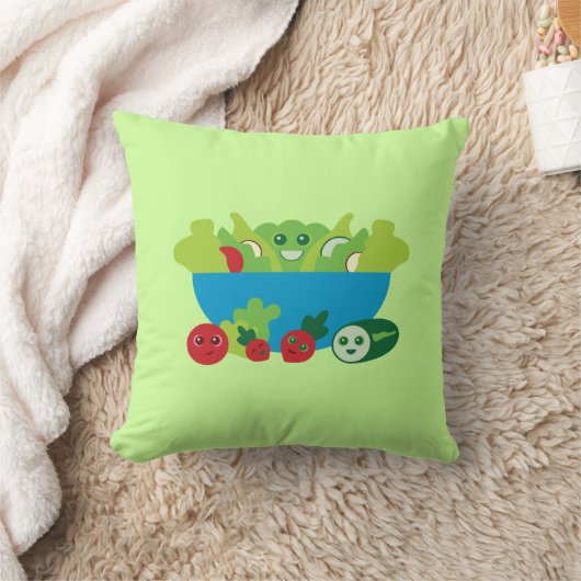 かわいいサラダ クッション (ブランケット)