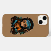 かわいいサルが音楽を聴く、音楽に没頭するサル Case-Mate iPhoneケース (裏面 (横))