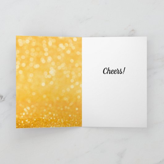 かわいいサルとパーティーハット新年カード カード (内部)