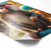 かわいいサルのポスター フォトプリント            (角)