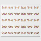 かわいいサルの愛 ラッピングペーパー (フラット)