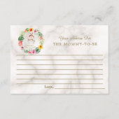 かわいいサルの熱帯フローラ赤ちゃんシャワーの親 アドバイスカード (正面)