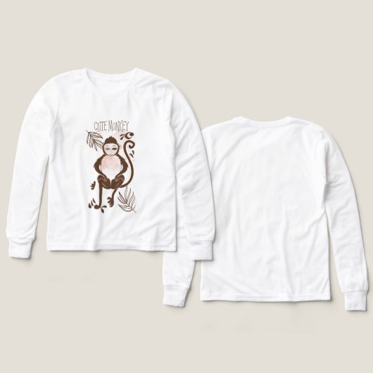 かわいいサルの自然 (デザイン 正面＆背面)