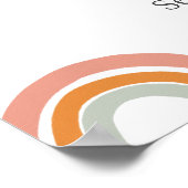 かわいいサルの赤ちゃんシャワー歓迎サイン ポスター (角)