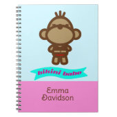 かわいいサルカスタム名 ノートブック (正面)