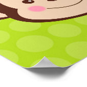 かわいいサルサファリ幼児壁画プリント ポスター (角)