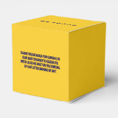 かわいいサルテーマ男の子ベイビーシャワー フェイバーボックス (裏面サイド)