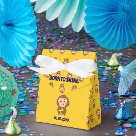 かわいいサルテーマ男の子ベイビーシャワー フェイバーボックス