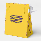 かわいいサルテーマ男の子ベイビーシャワー フェイバーボックス (裏面サイド)