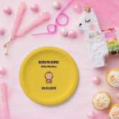 かわいいサルテーマ男の子ベイビーシャワー ペーパープレート (パーティー)