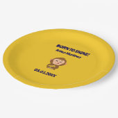 かわいいサルテーマ男の子ベイビーシャワー ペーパープレート (アングル)