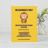 かわいいサルテーマ男の子ベイビーシャワー 招待状 (スタンド正面)