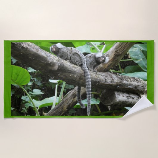 かわいいサルビーチタオル ビーチタオル (正面)