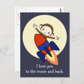 かわいいサル好きロケットのサル ポストカード (正面/裏面)