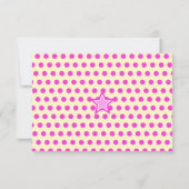 かわいいサル2nd誕生日パーティーピンクサンキューカード 招待状 (裏面)