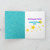 かわいいサル – すべての群衆の誕生日に1つ カード (内部)