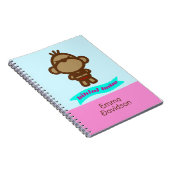 かわいいサル オーダーネーム ノートブック (右側)