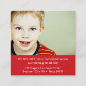 かわいいサル キッズ プロフィール 写真 名刺 (裏面)