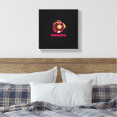 かわいいサル キャンバスプリント (インサイチュ (寝室))