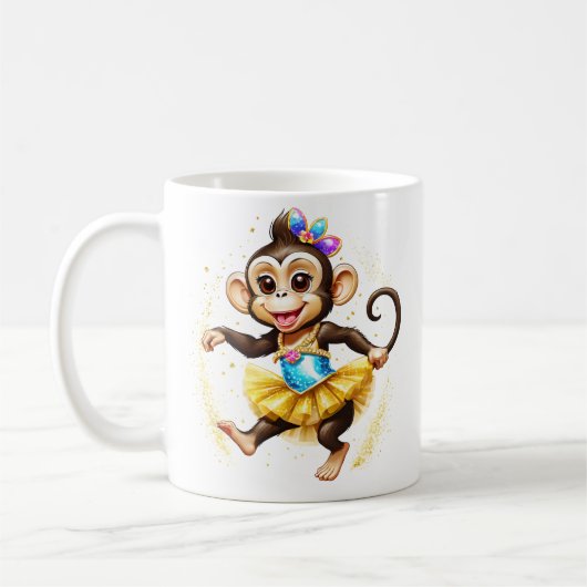 かわいいサル コーヒーマグカップ (左)