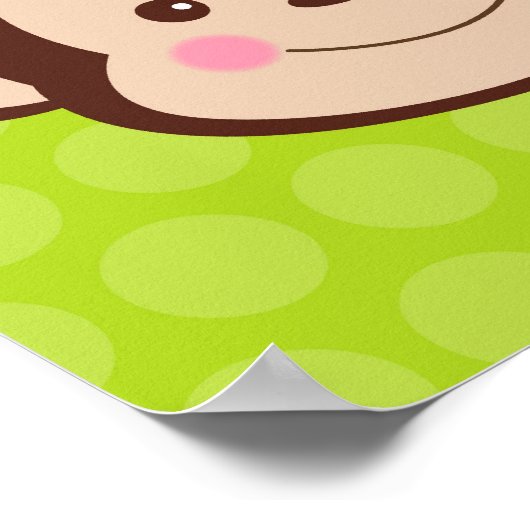 かわいいサル サファリ ぬいぐるみ 子供部屋 壁アートプリント ポスター (角)