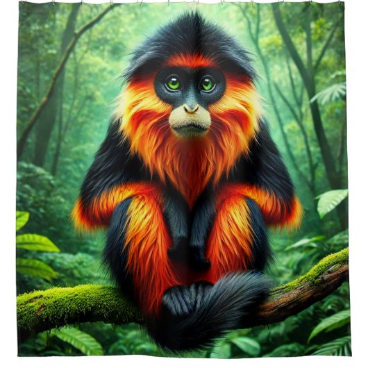 かわいいサル シャワーカーテン (正面)