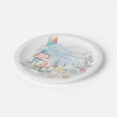 かわいいサル フラワーボーイ フラワーベイビーシャワー ピクニック ペーパープレート (アングル)