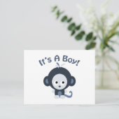 かわいいサル – 男の子だ！ ポストカード (スタンド正面)