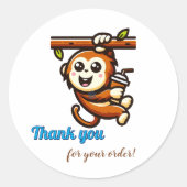 かわいいサル Thank You シール (正面)