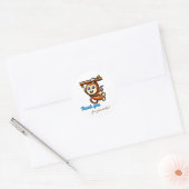 かわいいサル Thank You シール (封筒)