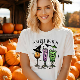 かわいいサレムウィッチカクテルクラブハロウィーンTシャツ Tシャツ