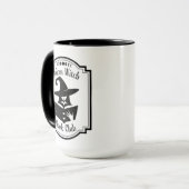 かわいいサレムウィッチブッククラブシルエット黒帽子 マグカップ (正面左)