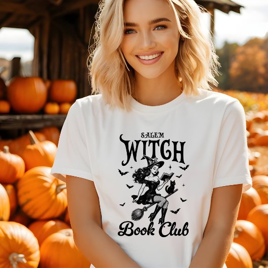 かわいいサレムウィッチブッククラブハロウィーンTシャツ Tシャツ