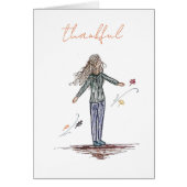 かわいいサンキューカード秋 (正面)