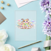 かわいいサンクスギフティング ステッカー 子猫 アクリル招待状 (インサイチュ (ウェディング))